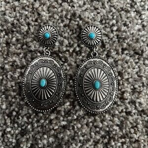 NWOT Silver and Turquoise Earrings